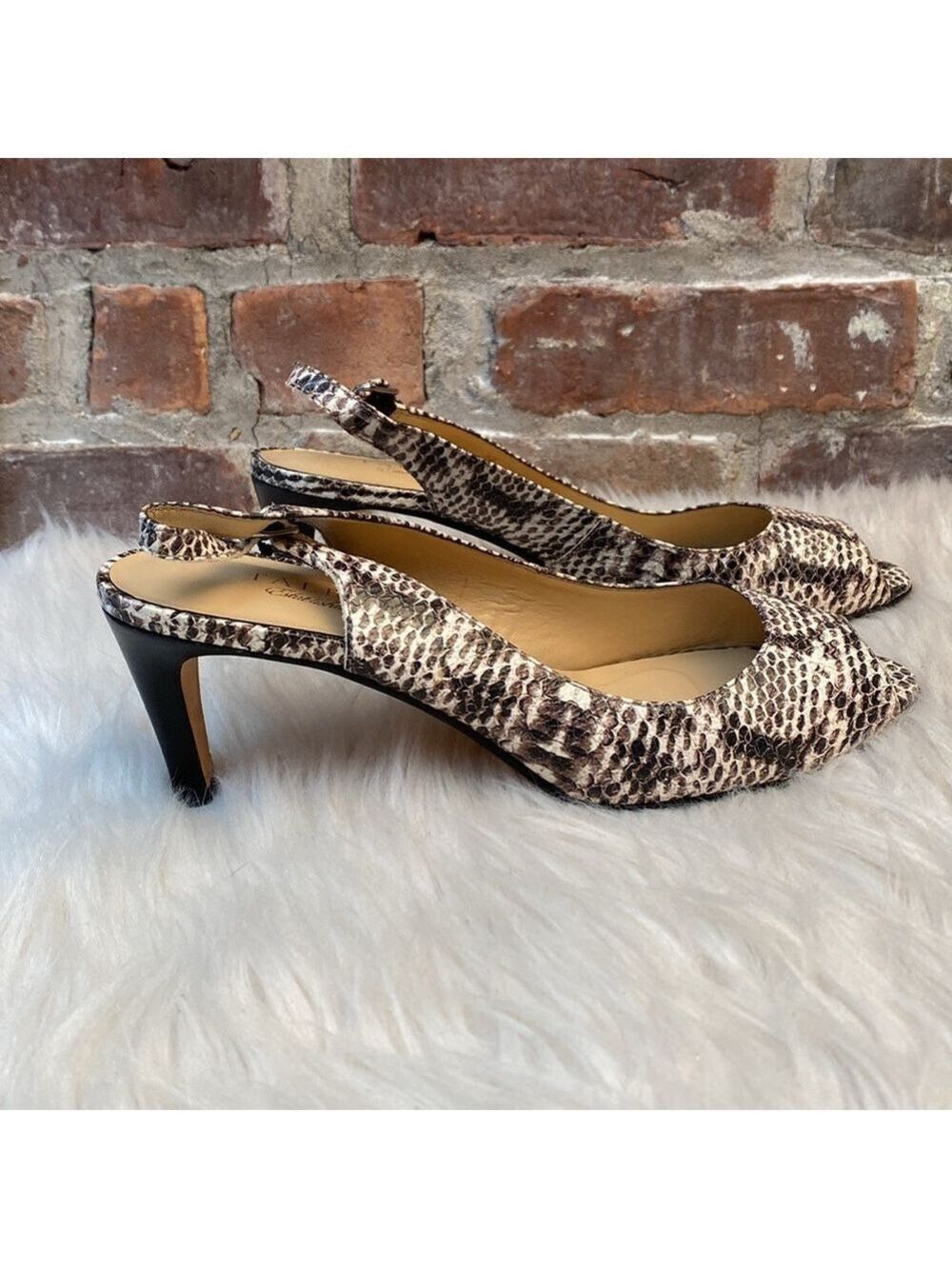Talbot's Slingback Peep Toe Heels, Size 8B